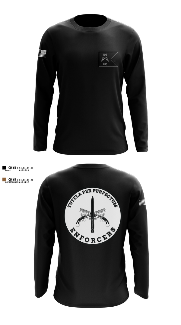Long Sleeve Performance Shirt, HHC, 102d MP BN, National Guard, Teamtime, Team time, sublimation, custom sports apparel, team uniforms, spirit wear, spiritwear, sports uniforms, custom shirts, team store, custom team store, fundraiser sports, apparel fundraiser