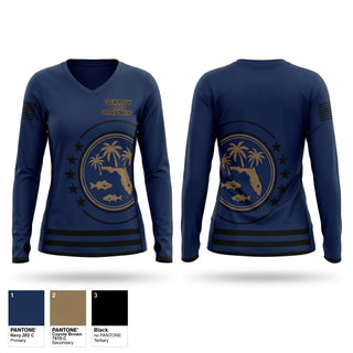 Womens Long Sleeve Vneck Shirt, Clewiston Police Department, Police, Teamtime, Team time, sublimation, custom sports apparel, team uniforms, spirit wear, spiritwear, sports uniforms, custom shirts, team store, custom team store, fundraiser sports, apparel fundraiser