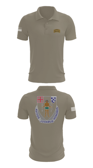Short Sleeve Performance Polo, Chaos Company, 1-182 Infantry, , Teamtime, Team time, sublimation, custom sports apparel, team uniforms, spirit wear, spiritwear, sports uniforms, custom shirts, team store, custom team store, fundraiser sports, apparel fundraiser