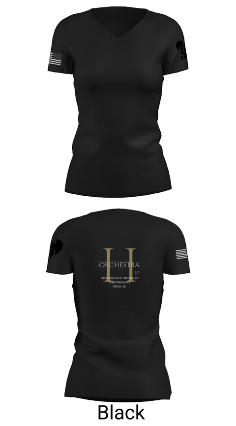 Womens Short Sleeve Vneck Shirt, HIP Orchestra Japan, , Teamtime, Team time, sublimation, custom sports apparel, team uniforms, spirit wear, spiritwear, sports uniforms, custom shirts, team store, custom team store, fundraiser sports, apparel fundraiser