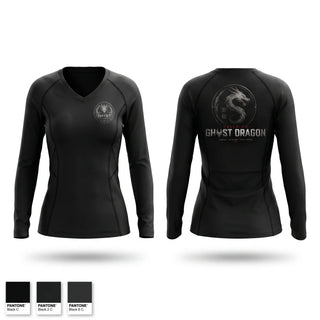 Womens Long Sleeve Vneck Shirt, CS: GhostDragon, , Teamtime, Team time, sublimation, custom sports apparel, team uniforms, spirit wear, spiritwear, sports uniforms, custom shirts, team store, custom team store, fundraiser sports, apparel fundraiser