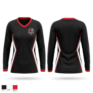 Womens Long Sleeve Vneck Shirt, Coyotes, Men's Soccer, Teamtime, Team time, sublimation, custom sports apparel, team uniforms, spirit wear, spiritwear, sports uniforms, custom shirts, team store, custom team store, fundraiser sports, apparel fundraiser