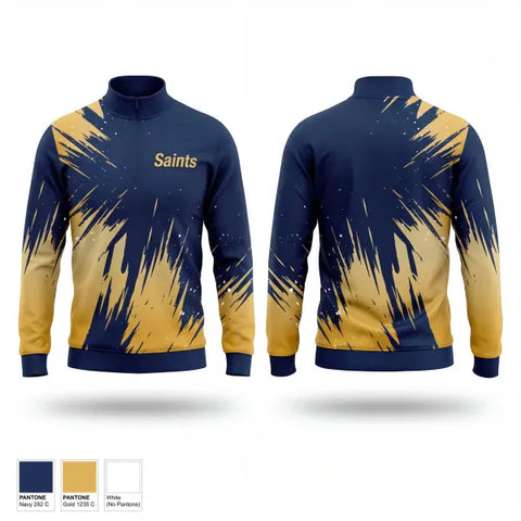 Quarter Zip Jacket, Saints, Women's Lacrosse, Teamtime, Team time, sublimation, custom sports apparel, team uniforms, spirit wear, spiritwear, sports uniforms, custom shirts, team store, custom team store, fundraiser sports, apparel fundraiser
