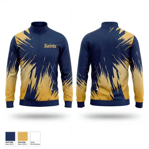 Quarter Zip Jacket, Saints, Women's Lacrosse, Teamtime, Team time, sublimation, custom sports apparel, team uniforms, spirit wear, spiritwear, sports uniforms, custom shirts, team store, custom team store, fundraiser sports, apparel fundraiser