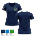 Franklin Township Police Department 45788118 Women's Short Sleeve V-neck Shirt - 1