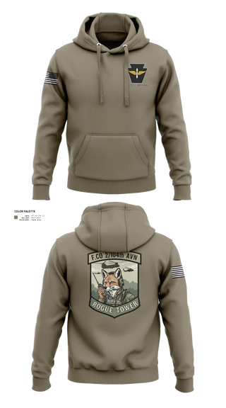 Hoodie, Fox company 2/104th avn, National Guard, Teamtime, Team time, sublimation, custom sports apparel, team uniforms, spirit wear, spiritwear, sports uniforms, custom shirts, team store, custom team store, fundraiser sports, apparel fundraiser