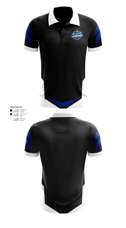Short Sleeve Performance Polo, E-LV8 Legends, Men's Volleyball, Teamtime, Team time, sublimation, custom sports apparel, team uniforms, spirit wear, spiritwear, sports uniforms, custom shirts, team store, custom team store, fundraiser sports, apparel fundraiser