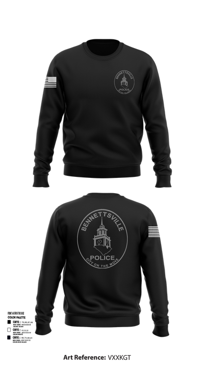 Bennettsville Police 90771724 Crew Neck Sweatshirt - 1