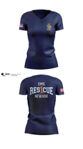 University Hospital EMS Rescue Women's Short Sleeve V-neck Shirt - 2