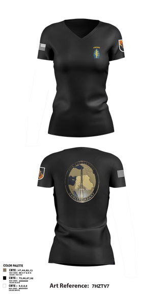Womens Short Sleeve Vneck Shirt, 5th Special Forces Group, , Teamtime, Team time, sublimation, custom sports apparel, team uniforms, spirit wear, spiritwear, sports uniforms, custom shirts, team store, custom team store, fundraiser sports, apparel fundraiser