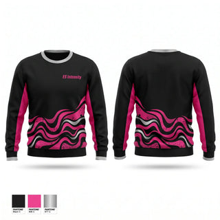 Crew Neck Sweatshirt, ES Intensity, Cheer, Teamtime, Team time, sublimation, custom sports apparel, team uniforms, spirit wear, spiritwear, sports uniforms, custom shirts, team store, custom team store, fundraiser sports, apparel fundraiser