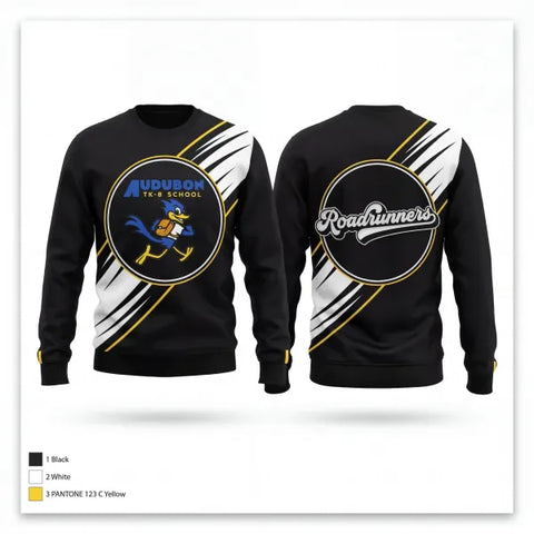 Crew Neck Sweatshirt, Road Runners, Cheer, Teamtime, Team time, sublimation, custom sports apparel, team uniforms, spirit wear, spiritwear, sports uniforms, custom shirts, team store, custom team store, fundraiser sports, apparel fundraiser