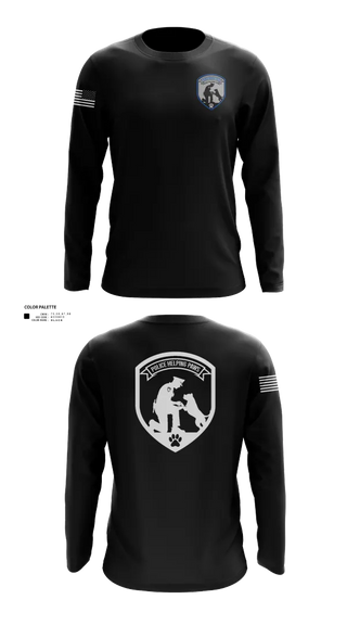 Long Sleeve Performance Shirt, Police Helping Paws, , Teamtime, Team time, sublimation, custom sports apparel, team uniforms, spirit wear, spiritwear, sports uniforms, custom shirts, team store, custom team store, fundraiser sports, apparel fundraiser