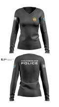 Citizen Pottawatomie nation Police Department  Women's Long Sleeve V-neck Shirt - 5
