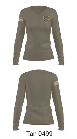 Womens Long Sleeve Vneck Shirt, Spring Township Police Department, Police, Teamtime, Team time, sublimation, custom sports apparel, team uniforms, spirit wear, spiritwear, sports uniforms, custom shirts, team store, custom team store, fundraiser sports, apparel fundraiser