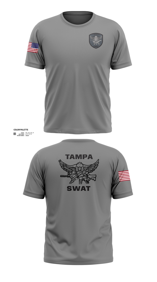 Old School Cotton Feel Shirt, Tampa SWAT, Police, Teamtime, Team time, sublimation, custom sports apparel, team uniforms, spirit wear, spiritwear, sports uniforms, custom shirts, team store, custom team store, fundraiser sports, apparel fundraiser