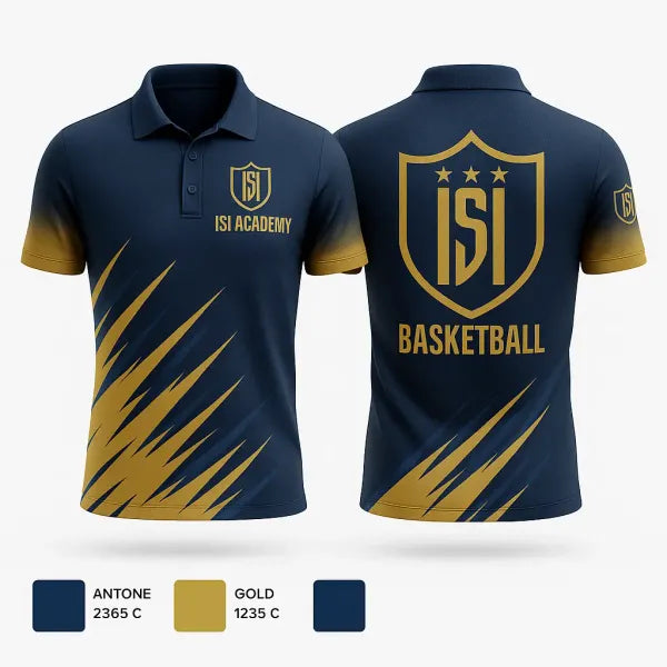 Short Sleeve Performance Polo, ISI Academy, Men's Basketball, Teamtime, Team time, sublimation, custom sports apparel, team uniforms, spirit wear, spiritwear, sports uniforms, custom shirts, team store, custom team store, fundraiser sports, apparel fundraiser