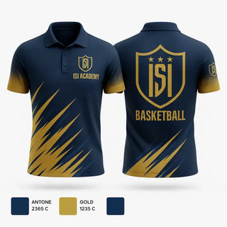 Short Sleeve Performance Polo, ISI Academy, Men's Basketball, Teamtime, Team time, sublimation, custom sports apparel, team uniforms, spirit wear, spiritwear, sports uniforms, custom shirts, team store, custom team store, fundraiser sports, apparel fundraiser