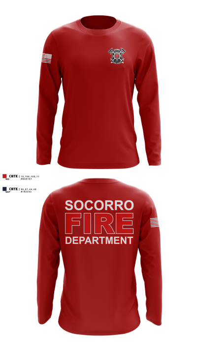 Socorro fire department  Long Sleeve Performance Shirt 2