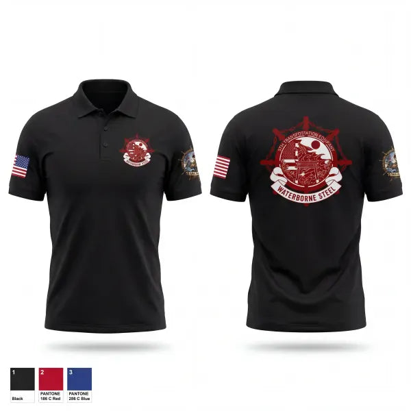 Short Sleeve Performance Polo, 5th Transportation Company, Army, Teamtime, Team time, sublimation, custom sports apparel, team uniforms, spirit wear, spiritwear, sports uniforms, custom shirts, team store, custom team store, fundraiser sports, apparel fundraiser