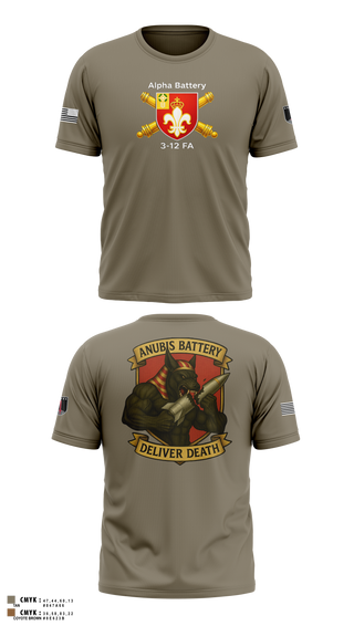 Old School Cotton Feel Shirt, Anubis Battery, 3-12 FA, Army, Teamtime, Team time, sublimation, custom sports apparel, team uniforms, spirit wear, spiritwear, sports uniforms, custom shirts, team store, custom team store, fundraiser sports, apparel fundraiser