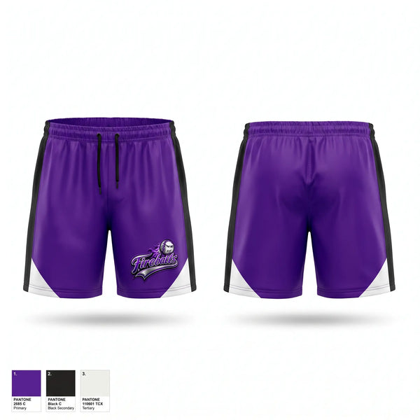 Athletic Shorts With Pockets, Fireballs, Baseball, Teamtime, Team time, sublimation, custom sports apparel, team uniforms, spirit wear, spiritwear, sports uniforms, custom shirts, team store, custom team store, fundraiser sports, apparel fundraiser