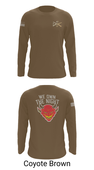 D Co 3-47 Cadre Long Sleeve Performance Shirt 6