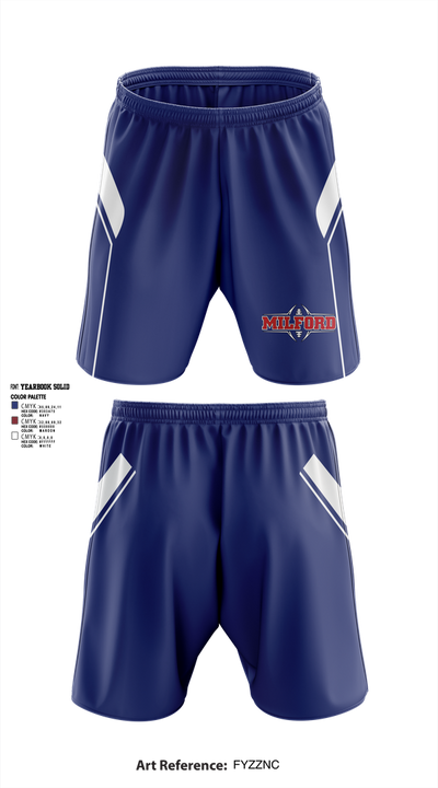 Milford Eagles Pop Warner Football and Cheer 85500081 Athletic Shorts With Pockets - 7