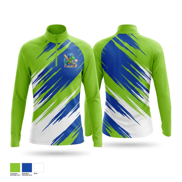 Quarter Zip Jacket, Dino Sluggers, Baseball, Teamtime, Team time, sublimation, custom sports apparel, team uniforms, spirit wear, spiritwear, sports uniforms, custom shirts, team store, custom team store, fundraiser sports, apparel fundraiser