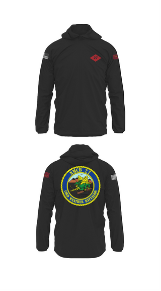 Windbreaker, NMCB  27, Navy, Teamtime, Team time, sublimation, custom sports apparel, team uniforms, spirit wear, spiritwear, sports uniforms, custom shirts, team store, custom team store, fundraiser sports, apparel fundraiser