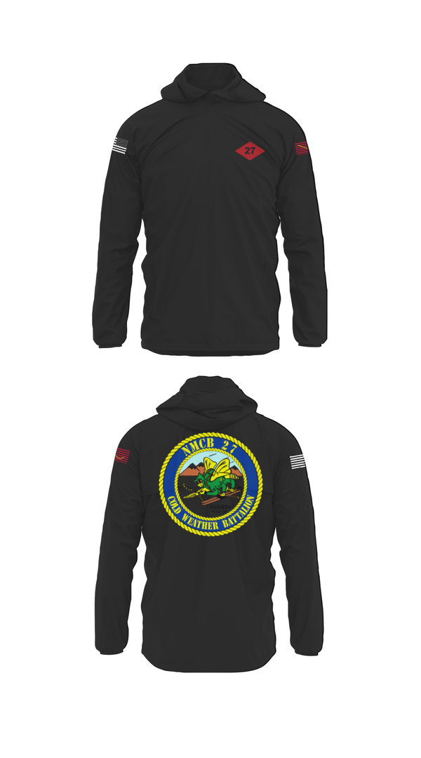 Windbreaker, NMCB  27, Navy, Teamtime, Team time, sublimation, custom sports apparel, team uniforms, spirit wear, spiritwear, sports uniforms, custom shirts, team store, custom team store, fundraiser sports, apparel fundraiser