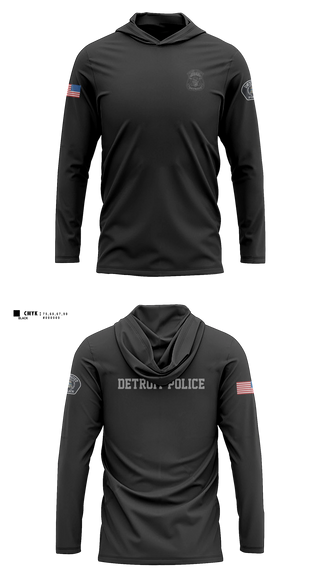 Long Sleeve Hooded Sun Shirt, 12th Precinct Special Operations, Police, Teamtime, Team time, sublimation, custom sports apparel, team uniforms, spirit wear, spiritwear, sports uniforms, custom shirts, team store, custom team store, fundraiser sports, apparel fundraiser