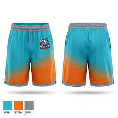 Sharks Elite 7856135 Mens Reversible Basketball Shorts - 1