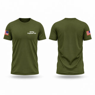 Old School Cotton Feel Shirt, Army Engineer 12A, Army, Teamtime, Team time, sublimation, custom sports apparel, team uniforms, spirit wear, spiritwear, sports uniforms, custom shirts, team store, custom team store, fundraiser sports, apparel fundraiser