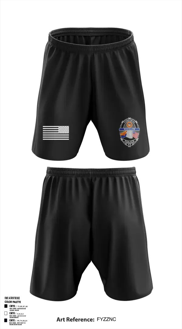 Athletic Shorts With Pockets, Winslow Police Department, Police, Teamtime, Team time, sublimation, custom sports apparel, team uniforms, spirit wear, spiritwear, sports uniforms, custom shirts, team store, custom team store, fundraiser sports, apparel fundraiser