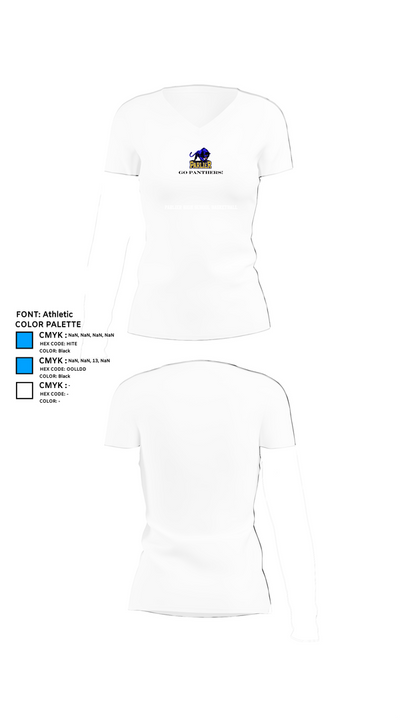 Parlier High School Basketball 84733729 Women's Short Sleeve V-neck Shirt - 18