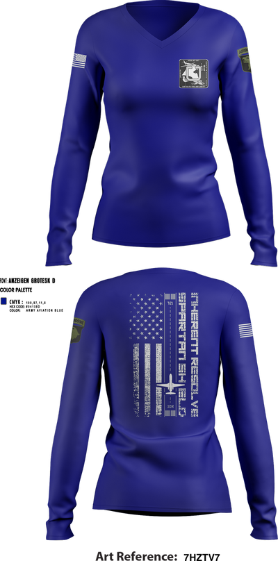 Jet Det 9275706 Women's Long Sleeve V-neck Shirt - 4