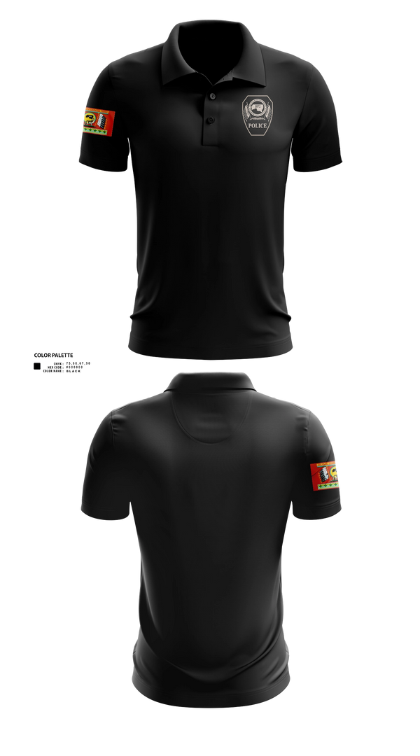 Short Sleeve Performance Polo, Colville Tribal Police, Police, Teamtime, Team time, sublimation, custom sports apparel, team uniforms, spirit wear, spiritwear, sports uniforms, custom shirts, team store, custom team store, fundraiser sports, apparel fundraiser