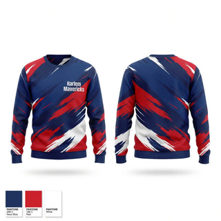 Crew Neck Sweatshirt, Harlem Mavericks, Baseball, Teamtime, Team time, sublimation, custom sports apparel, team uniforms, spirit wear, spiritwear, sports uniforms, custom shirts, team store, custom team store, fundraiser sports, apparel fundraiser