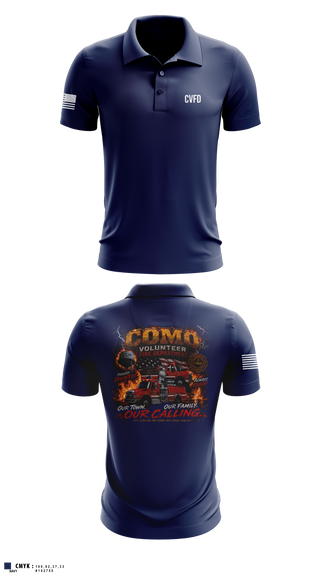 Short Sleeve Performance Polo, Como Volunteer Fire Department, Fire Department, Teamtime, Team time, sublimation, custom sports apparel, team uniforms, spirit wear, spiritwear, sports uniforms, custom shirts, team store, custom team store, fundraiser sports, apparel fundraiser