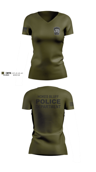 Womens Short Sleeve Vneck Shirt, HOKES BLUFF POLICE DEPARTMENT, Police, Teamtime, Team time, sublimation, custom sports apparel, team uniforms, spirit wear, spiritwear, sports uniforms, custom shirts, team store, custom team store, fundraiser sports, apparel fundraiser