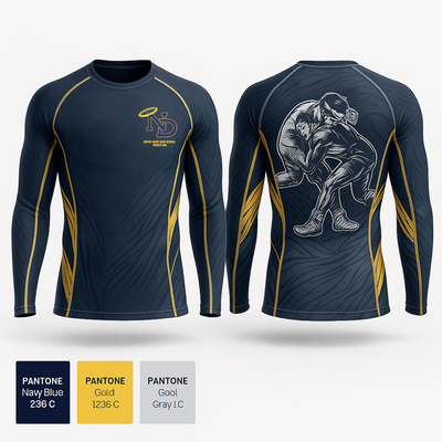 Notre Dame High School Wrestling 32080652 Long Sleeve Performance Shirt 1