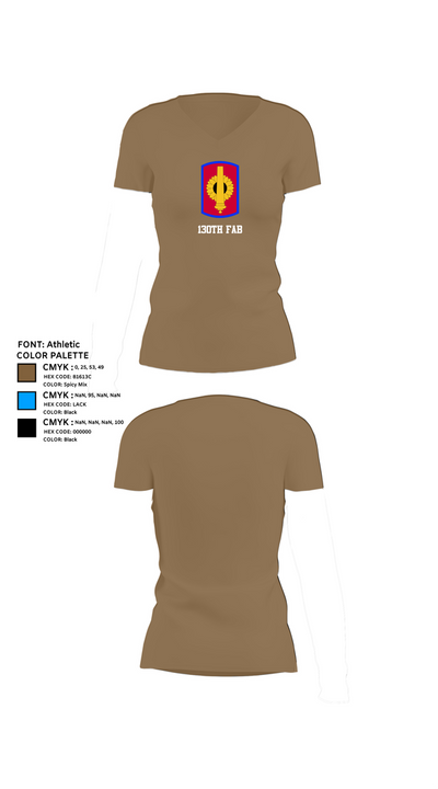130th FAB 8447592 Women's Short Sleeve V-neck Shirt - 4