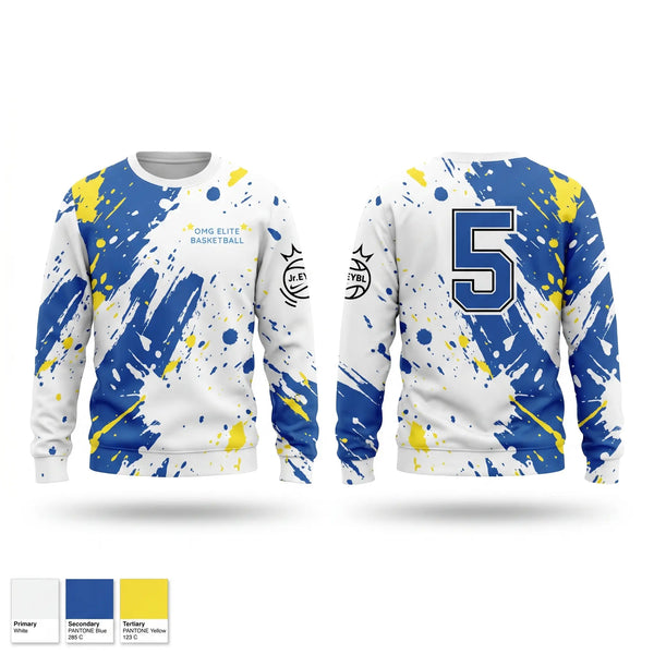 Crew Neck Sweatshirt, OMG ELITE, Men's Basketball, Teamtime, Team time, sublimation, custom sports apparel, team uniforms, spirit wear, spiritwear, sports uniforms, custom shirts, team store, custom team store, fundraiser sports, apparel fundraiser