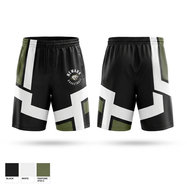 Mens Basketball Shorts, Newark Memorial High School, Men's Basketball, Teamtime, Team time, sublimation, custom sports apparel, team uniforms, spirit wear, spiritwear, sports uniforms, custom shirts, team store, custom team store, fundraiser sports, apparel fundraiser