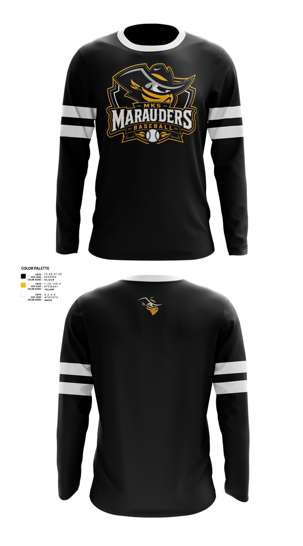 Long Sleeve Performance Shirt, MK5 Marauders, Baseball, Teamtime, Team time, sublimation, custom sports apparel, team uniforms, spirit wear, spiritwear, sports uniforms, custom shirts, team store, custom team store, fundraiser sports, apparel fundraiser