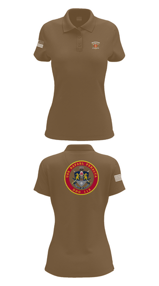 Womens Short Sleeve Performance Polo, USS Rafael Peralta DDG 115, Navy, Teamtime, Team time, sublimation, custom sports apparel, team uniforms, spirit wear, spiritwear, sports uniforms, custom shirts, team store, custom team store, fundraiser sports, apparel fundraiser