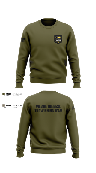 Crew Neck Sweatshirt, Recruiting and Retention Battalion, National Guard, Teamtime, Team time, sublimation, custom sports apparel, team uniforms, spirit wear, spiritwear, sports uniforms, custom shirts, team store, custom team store, fundraiser sports, apparel fundraiser