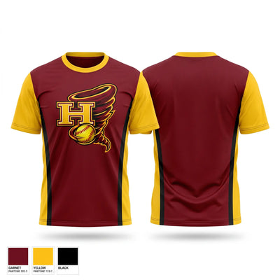 Hickory Lady Red Tornadoes Short Sleeve Performance Shirt - 2