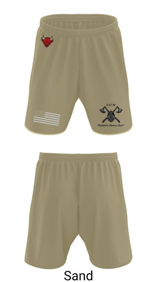 Athletic Shorts With Pockets, D Co 3-47, , Teamtime, Team time, sublimation, custom sports apparel, team uniforms, spirit wear, spiritwear, sports uniforms, custom shirts, team store, custom team store, fundraiser sports, apparel fundraiser